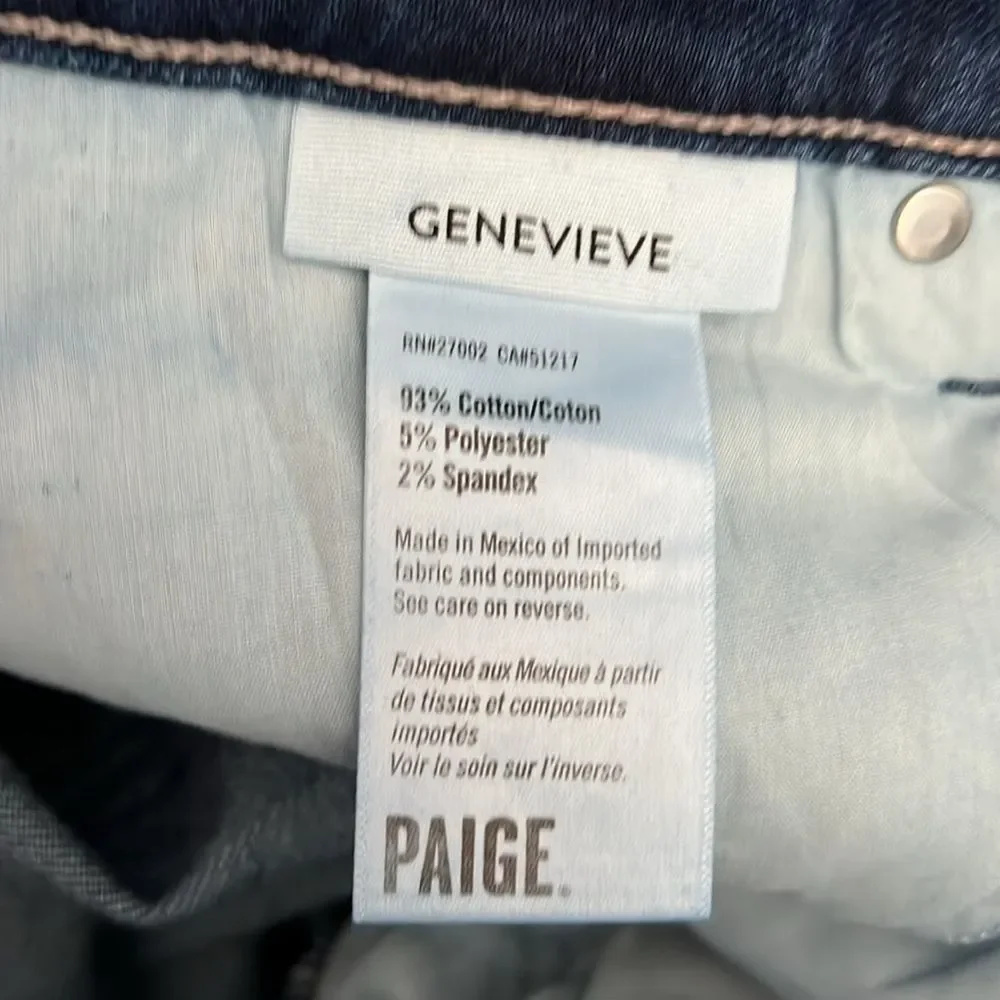 PAIGE Genevieve Dark Blue Flare Jeans,like New, sz 32 - Picture 11 of 12